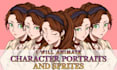 create simple animation for game character portraits and sprites