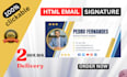 design professional clickable HTML email signature for gmail, outlook etc