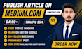 publish your article on medium,com and linkedin guest post