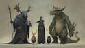draw fantasy creatures and custom monster illustration