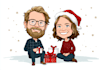 custom christmas cartoon caricature