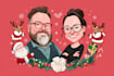 unique christmas cartoon caricature