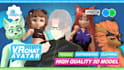 create a custom vrchat 3d avatar with clothes and expressions
