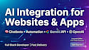 integrate ai features into your website or app chatbot, automation, gemini API