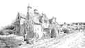 create ink draw environment and landscape sketches