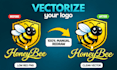 vectorize your logo or image and trace vector icons