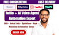 setup twilio sms voice call synthflow voice agent vapi ai manychat automation