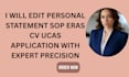 edit your personal statement sop eras CV ucas application with expert precision