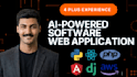 build custom ai software, full stack, web application, ai app developer