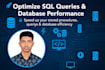 optimise sql queries, sp, and database performance