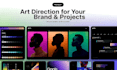 provide art direction for branding and visual identity