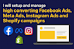 setup and manage facebook ads, conversion with fb pixel and meta ads campaign