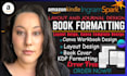 fix margin error, format paperback and book layout design, KDP book publishing