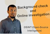 do background check and online investigation using osint