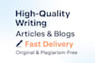 write articles and blogs for you