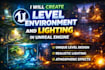 create level environment and lighting in unreal engine