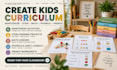 design montessori curriculum with stem, math, phonics and french worksheets