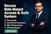 build secure role based access, auth system, sql firebase and saas setup