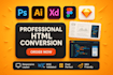 convert figma to html responsive bootstrap or tailwind css