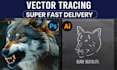 manual vector tracing, vectorize logo in adobe illustrator