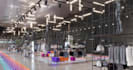 do 3d clothing store design, render retail shop, wall mockup, bar interior decor
