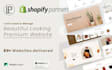 create and manage a shopify website with a free theme
