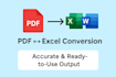 convert excel to PDF and PDF to excel quickly and accurately