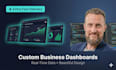 create a custom business dashboard with real time data and a professional design