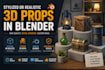 create stylized or realistic 3d props in blender