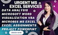 solve microsoft excel assignments and projects