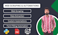 do python web scraping, data extraction and automation bots
