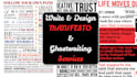 write and design a professional and unique manifesto, banner, newspaper text art