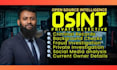 background check with criminal records and social media screening, osint