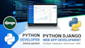 build a full stack web application using python django