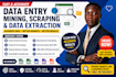 do data entry, data mining, web scraping and data extraction