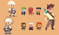 create pixel art character pixel art animation game assets