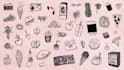 design a custom hand drawn doodle art icon set