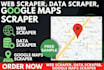 be web scraper, data scraper, and google maps scraper