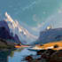 digitally paint fantasy landscape