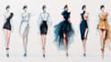create a professional commercial fashion sketch