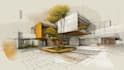 drawn architecture drawing sketch concept illustrations