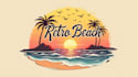 design an awesome beach sunset logo