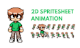 do 2d spritesheet animation pixel art character animation pixel game art