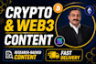 write research backed SEO crypto, blockchain and web3 articles