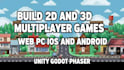 build 2d online multiplayer game, web game development for pc ios and android