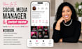 be instagram, facebook, linkedin marketing manager, social media content creator