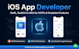 do IOS app development in swift, ios developer using swiftui, uikit mobile app