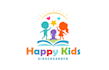 create a cute, modern kindergarten and childcare logo design