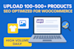 upload woocommerce products with SEO optimization