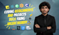 do programming projects and coding assingments in cpp, python, csharp and java